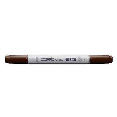 Afbeelding van COPIC Ciao Marker Type E 29, Burnt Umber, veelzijdige layout marker, op alcoholbasis, met een medium breedte en penseelpunt