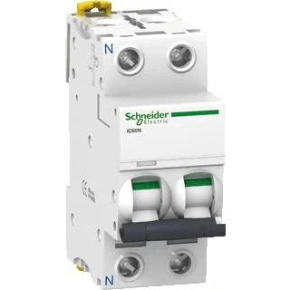 Afbeelding van Schneider electric ic60n installatieautomaat 1p n 6ka 10ka c karakteristiek 16a 4 modulen a9f79616