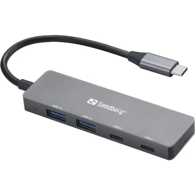 Afbeelding van Sandberg 136 50 interface hub USB Type C 5000 Mbit/s Grijs