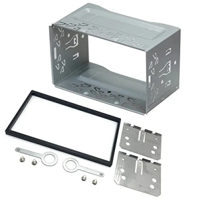 Afbeelding van Geluid manier Auto Stereo Dubbele DIN Universele Kooi met Frame, Installatie Dash Kit Montage Metalen Fitting