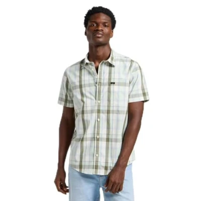 Afbeelding van Lee Button DOWN Overhemd, Heren, Maat: 40, Concrete_sage