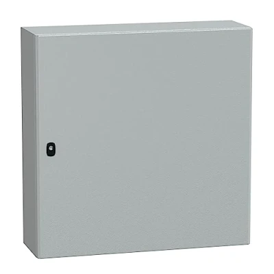 Afbeelding van Schneider electric spacial 3d lege schakelkast staal 1 slot deur montageplaat hxbxd 800x800x250mm grijs ip66 ik10 nsys3d8825p