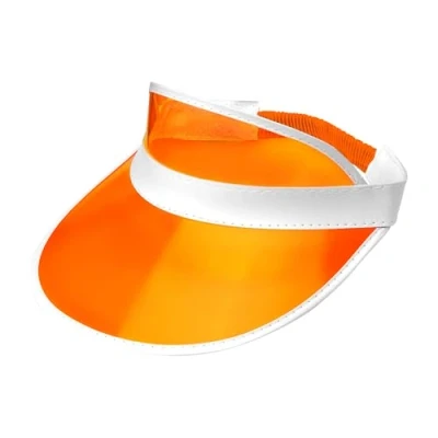 Afbeelding van Widmann 01469 Zonneklep in jaren 80 stijl, unisex volwassene, hoed, disco, trots, carnaval, themafeesten, één maat, oranje kleur