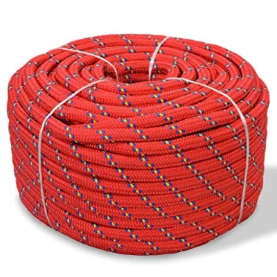 Afbeelding van vidaXL Boottouw 10mm 50m Polypropyleen Rood Boot Touw Tuig Aanmeertouw Touwen
