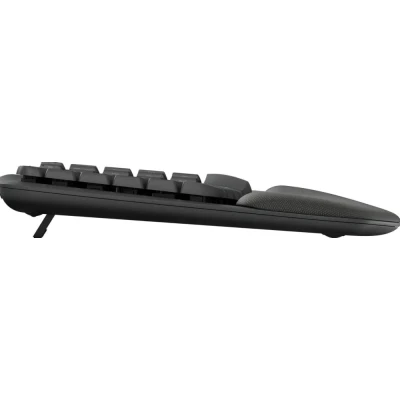 Afbeelding van Logitech Wave Keys for Business Ergonomisch Toetsenbord RF draadloos + Bluetooth US international QWERTY grijs
