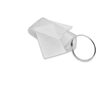 Afbeelding van CombiCraft Openklapbare Sleutellabels Transparant 60 x 27 mm 100 stuks