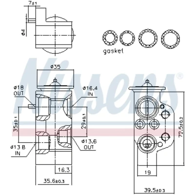 Afbeelding van Nissens Airco expansieklep 999385