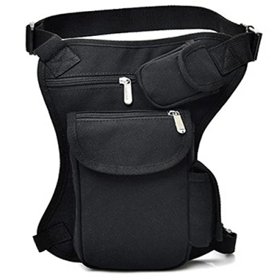 Afbeelding van Rullar Zeildoek, heuptas, schoudertas, tactische beentas, wandelrugzak, tas voor heren en dames, reizen, klimmen, taillepacks, tailletas, zwart