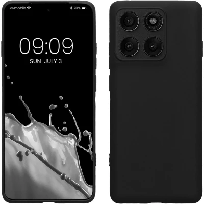 Afbeelding van kwmobile telefoonhoesje geschikt voor Motorola Edge 60 Pro Hoesje smartphone Back cover in mat zwart