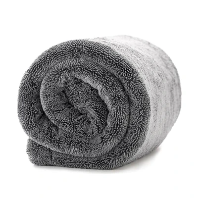 Afbeelding van IVALITY® S Auto Droogdoek Ultra Absorberend 40x40 cm 1400 GSM Gedraaide Motorfiets Handdoek Microvezeldoek Pluisvrije &amp; Lakvriendelijke Autoverzorging, grijs
