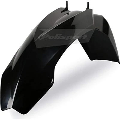 Afbeelding van POLISPORT 8561200001 spatbord voor, OEM replica, kunststof, glanzend, duurzaam en robuust, geschikt voor KTM motorfietsen in de kleur zwart