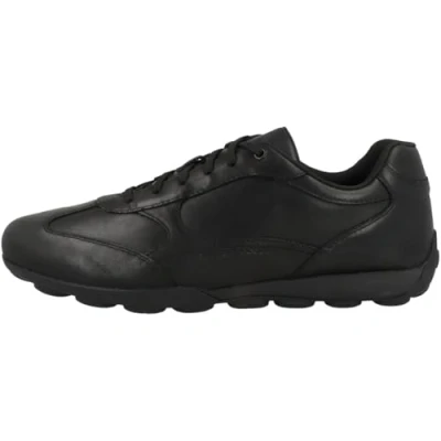 Afbeelding van Geox Basket CUIR Sneakers laag, Heren, Maat: 42, Noir Schoenen