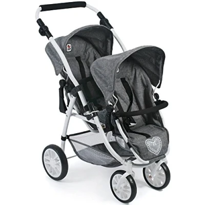 Afbeelding van BAYER CHIC 2000 Duo Poppenbuggy VARIO Jeans grey