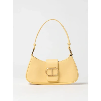 Afbeelding van Leather Shoulder Bag Wo Yellow