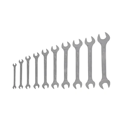 Afbeelding van GEDORE 44357 dubbele steeksleutelset, 10 delig, SW 44374 mm, metrisch, plat, moersleutelset, mat verchroomd,