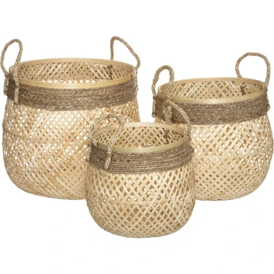 Afbeelding van Opbergmanden ROPE, vlechtwerk, 3 stuks