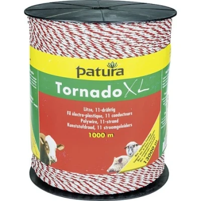 Afbeelding van Tornado xl kunststofdraad wit rood 1000 meter
