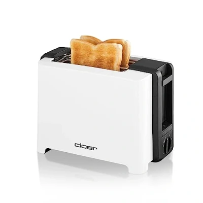 Afbeelding van Cloer 3531 Broodrooster voor 2 XXL sneden, 750 900 Watt, Toast Check Funktie, geintegreerde broodjesopzet, Ontdooifunctie, hefinrichting, wit kunststof