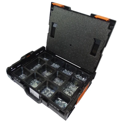 Afbeelding van Moeren en ringen assortiment verzinkt in L Boxx 1800 delig