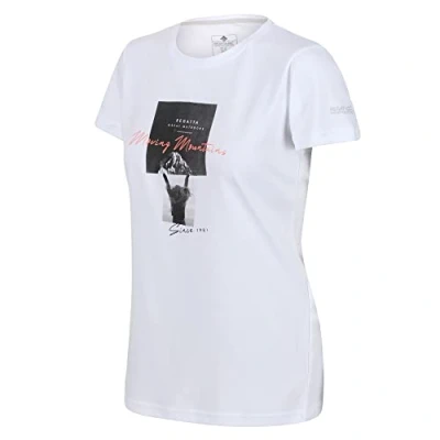 Afbeelding van Het Regatta Fingal VI T shirt met korte mouwen dames sneldrogend vochtdoorvoerend Wit