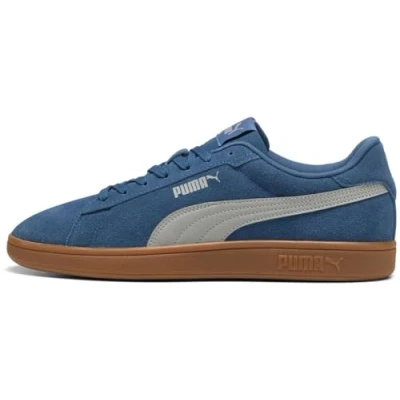 Afbeelding van Puma Smash 3.0 Unisex Sneakers laag, Maat: 42.5, Dark indigo/gray echo/gum Veloursleer