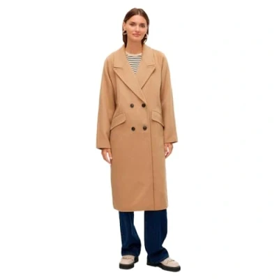 Afbeelding van VERO MODA VMHARPER Long WOOL COAT GA NOOS, Tigers Eye, S