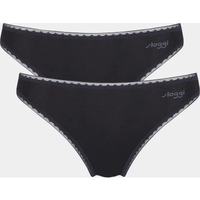 Afbeelding van Sloggi GO TAI 2 PACK Slip, Dames, Maat: Medium, Black