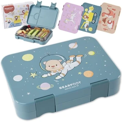Afbeelding van Bentobox, lunchbox, broodtrommel voor kinderen astronaut beer