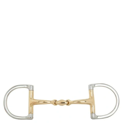 Afbeelding van BR Dubbel Gebroken D trens Soft Contact 16 mm Ø 65 X 50 14,5 Zilver/goud Geel