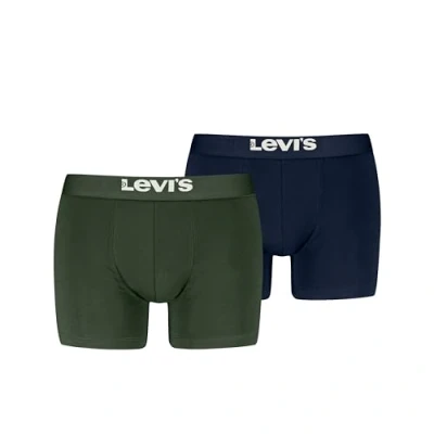 Afbeelding van Levi&#039;s MEN Solid Basic Brief 2 PACK Onderbroeken, Heren, Maat: Small, Green/blue