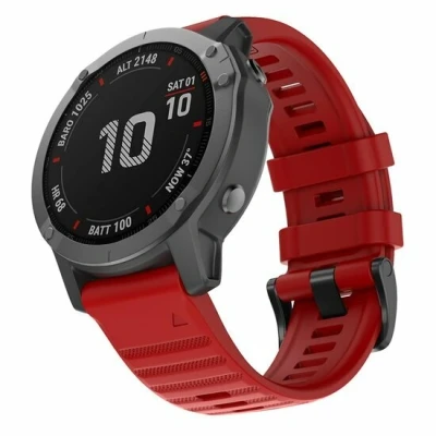 Afbeelding van Siliconen bandje Rood Garmin Quatix 7X / 6X &amp; Tactix 7 (pro)