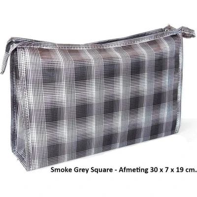 Afbeelding van Rojafit Toilettas Groot Smoke Grey Square Afmeting 30 x 7 19 cm.