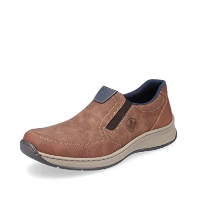 Afbeelding van Rieker HEREN Loafers 14362, Mannen Slippers,verwisselbaar voetbed,slippers,casual schoenen,open vermelding,Bruin (braun / 24),44 EU 9.5 UK