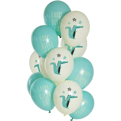 Afbeelding van Folat Ballonnen birthday krokodil (12 stuks 33 cm)