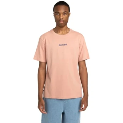 Afbeelding van Element Simple LOGO Tshirt print, Heren, Maat: Small, Light pink