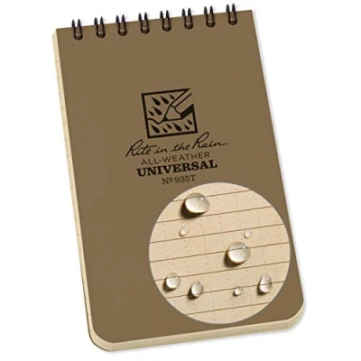 Afbeelding van Rite in the Rain Universal Pocket Top Spiraal Notitieboek, groen/groen, 7,6 x 12,7 cm, Notebook, Tan/Tan