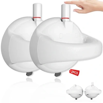Afbeelding van LORESJOY 2Pcs Badgreep met Zuignap, Badkamer Armsteun, Onder Druk Zetten Steun Handgreep, Veiligheid Bad Douche Geen Gereedschap, Veiligheidsgreep voor Senioren, Kinderen