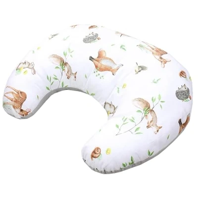 Afbeelding van TupTam Baby Voedingskussen Klein, Bosdieren/Egel/Hert/Vos/Konijn/Beige