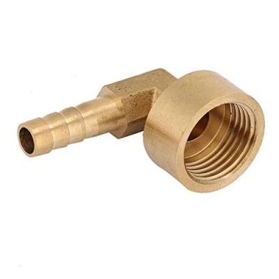 Afbeelding van Elleboogfittingen, Akozon G1/2 Binnendraad Messing Elleboogslang Barb Koppeling Connector Gezamenlijke adapterfitting(8mm)