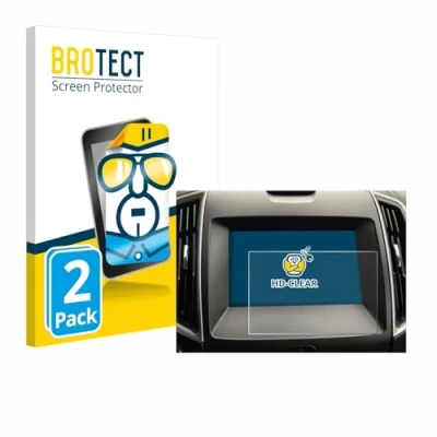 Afbeelding van BROTECT Screenprotector voor Ford Galaxy Infotainment Sync 3 (2019) Folie Beschermfolie transparant (2 Stuks)