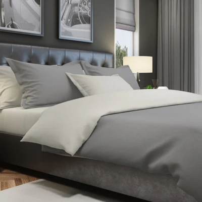 Afbeelding van The One Dekbedovertrek 200 x 220 cm Classic Dark Grey / Light