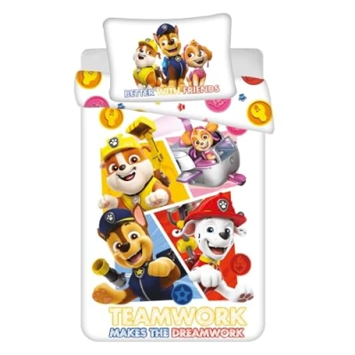Afbeelding van PAW Patrol BABY Dekbedovertrek, Teamwork 135 x 100 + 40 60 cm Katoen