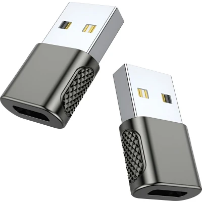 Afbeelding van MMOBIEL USB naar C Adapter A Mannelijk Vrouwelijk 2 Pack Type Converter Geschikt voor iPhone 15/14/13/12 Pro Max, iPad Air, AirPods, Samsung Galaxy S24/S23/S22