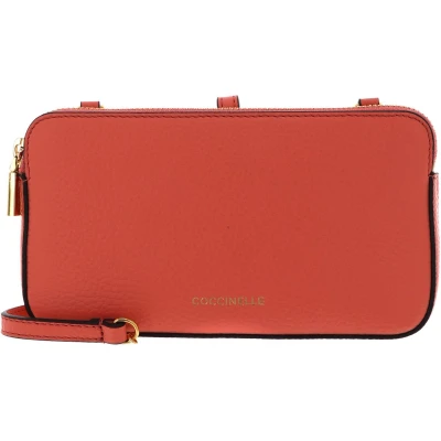 Afbeelding van COCCINELLE Leren Schoudertas Avondtas Mini Bag Crossbody Geranium Roze