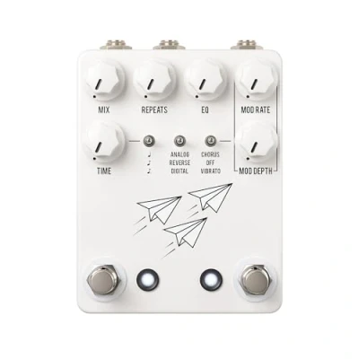 Afbeelding van JHS Pedals Flight delay White effectpedaal met optionele chorus en vibrato