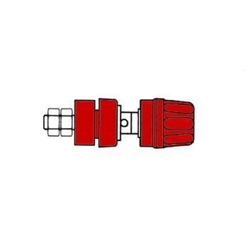 Afbeelding van GEISOLEERDE 4mm INBOUWBUS MET KOP EN RING / ROOD (PKI10A) Hirschmann