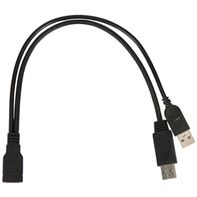 Afbeelding van System S USB kabel 32 cm type A 3.0 bus naar 1 x stekker en 2.0