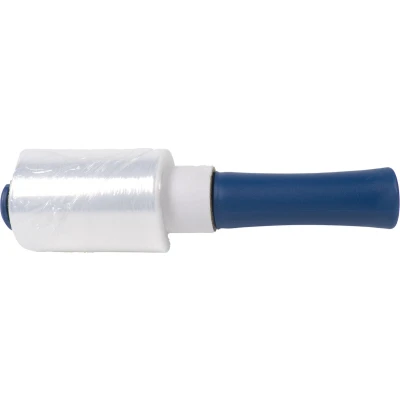 Afbeelding van Kortpack Mini Stretchfolie 20my X 10cm 150mtr Transparant (24 Rollen + Afroller)