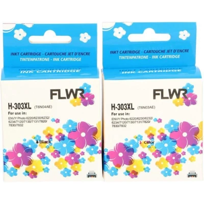 Afbeelding van FLWR HP 303XL Multipack zwart en kleur cartridge