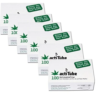 Afbeelding van 600 actiTube actieve koolfilter (6x100). Meer rookgenot door kool